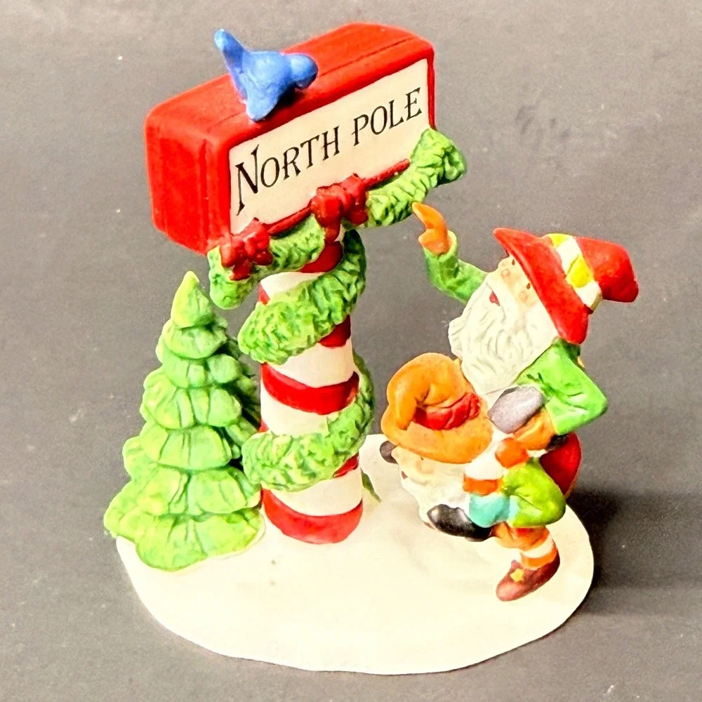 Dept 56 Heritage Village Trimming The North Pole Porcelain Figurine 5608-1